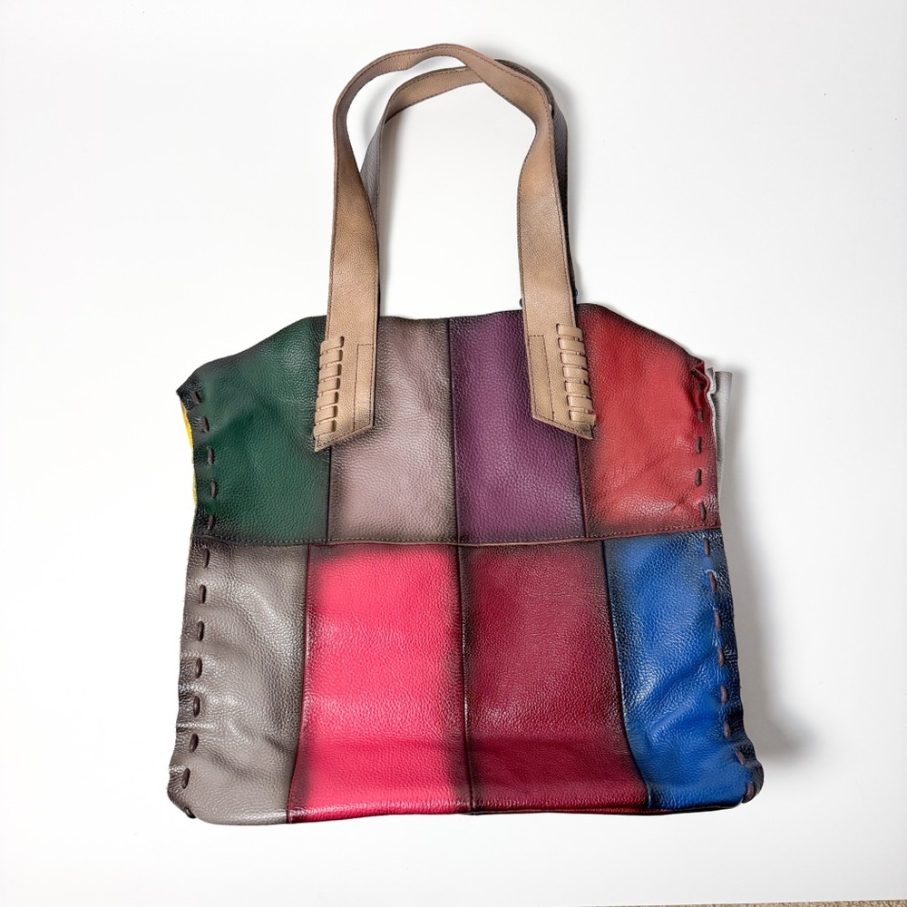 Amerileather Patchwork Multicolor Top Grain Pebbl… - image 1